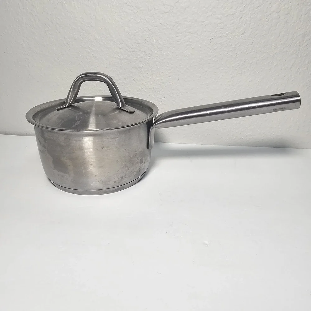 IKEA 365+ Stainless‎ Steel 1 Quart Sauce Pan w/ Lid 1qt 4 Cups 1 Liter Induction